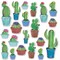 Beistle Set of 240 Green Different-sized Cactus Cutouts 13.50”